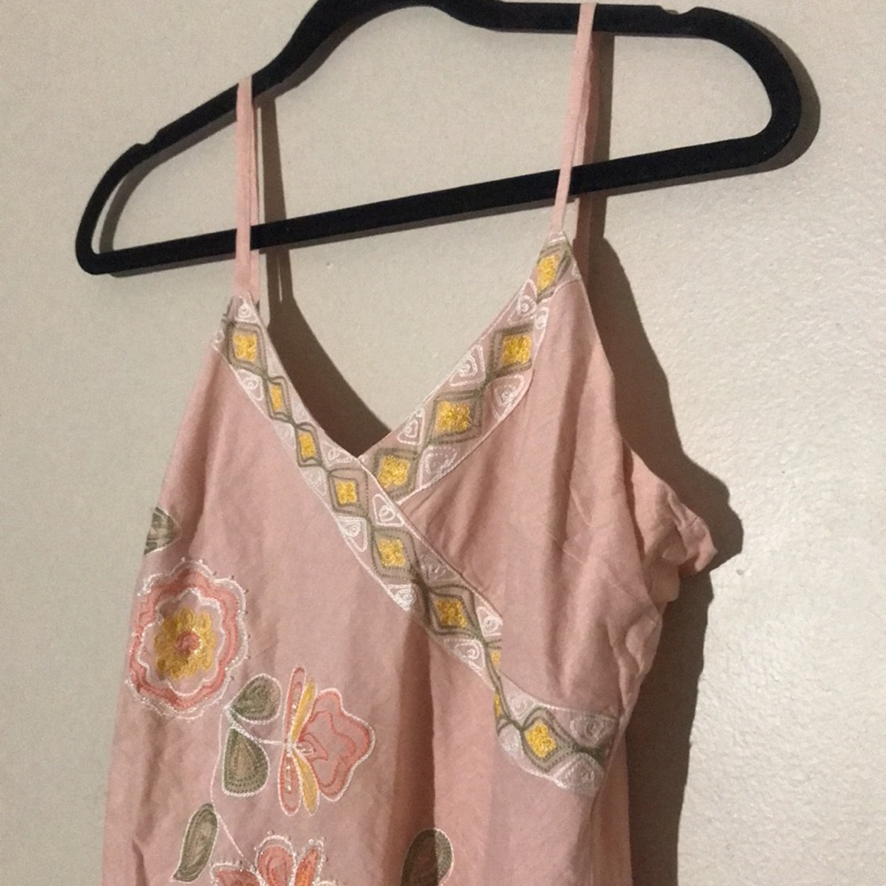 Pink Embroidered Tank Top - Picture 3 of 6